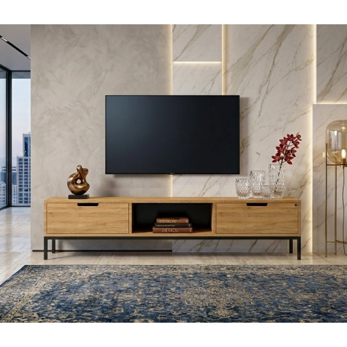 Szafka RTV-47 Drewno Lite Dąb Loft Lakier Rozmiary od 100 cm do 200 cm PREMIUM